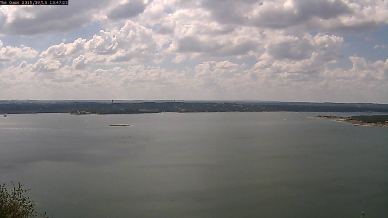 Lake Travis webcam, September 15, 2015 2:55 PM CT