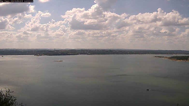 Lake Travis webcam, September 15, 2015 3:10 PM CT