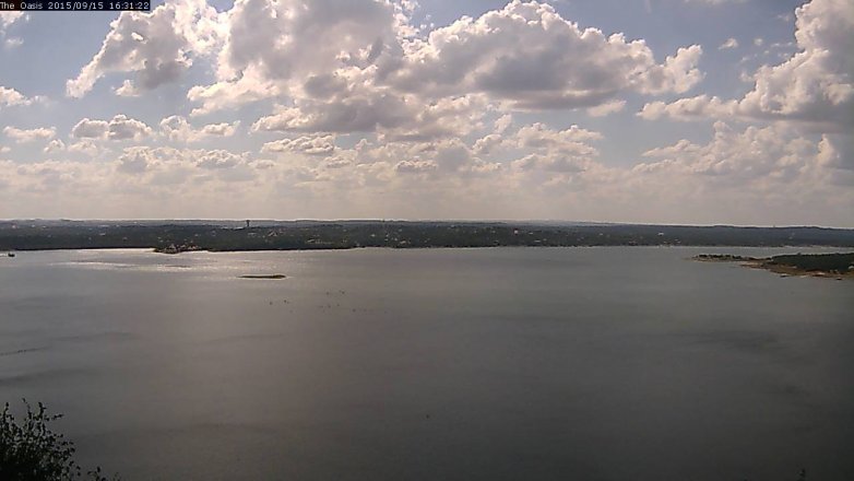 Lake Travis webcam, September 15, 2015 3:40 PM CT