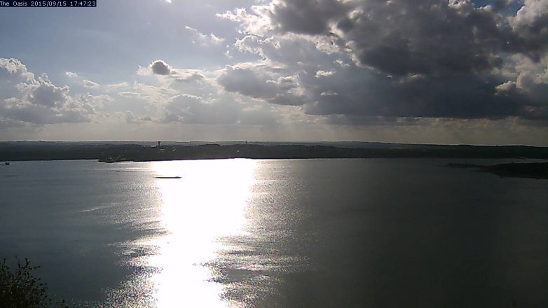 Lake Travis webcam, September 15, 2015 4:55 PM CT