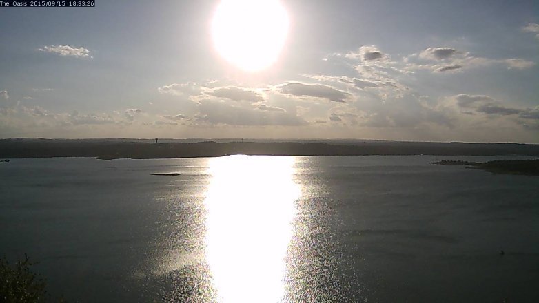 Lake Travis webcam, September 15, 2015 5:40 PM CT