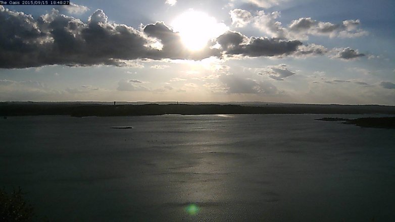 Lake Travis webcam, September 15, 2015 5:55 PM CT