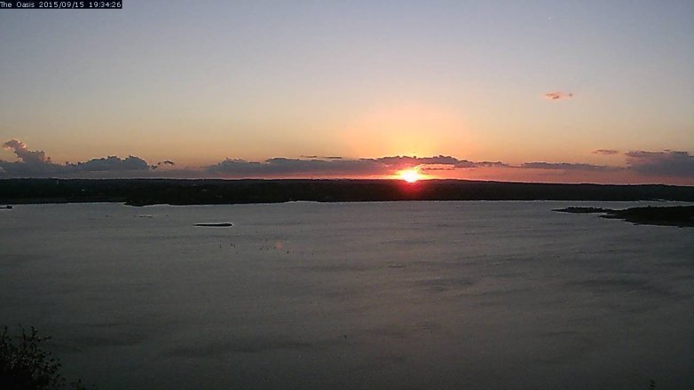 Lake Travis webcam, September 15, 2015 6:40 PM CT