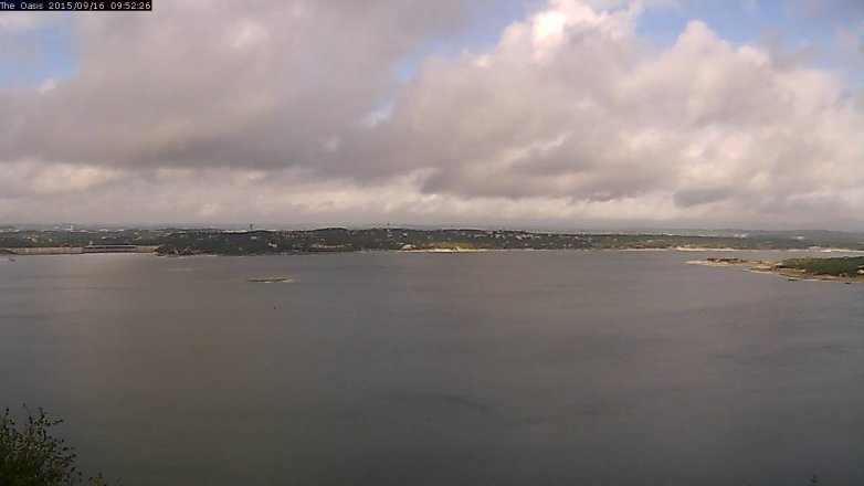 Lake Travis webcam, September 16, 2015 9:00 AM CT
