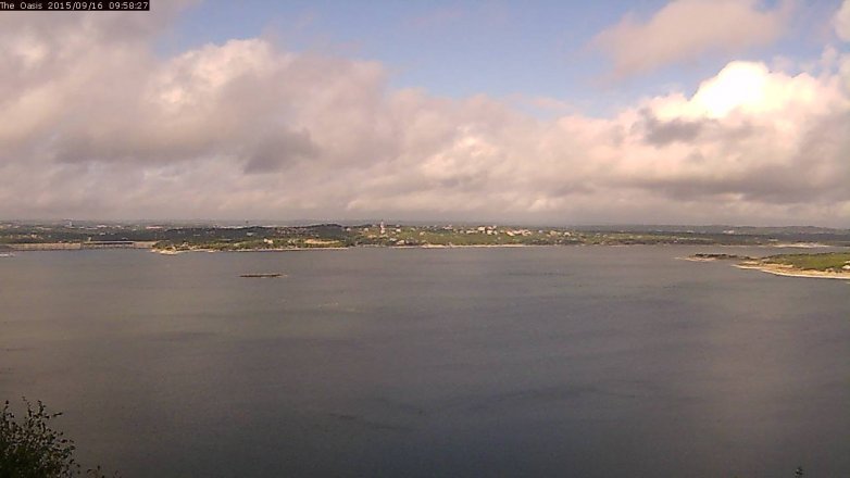 Lake Travis webcam, September 16, 2015 9:05 AM CT