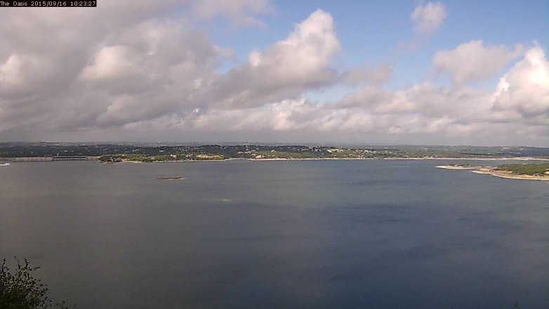 Lake Travis webcam, September 16, 2015 9:30 AM CT