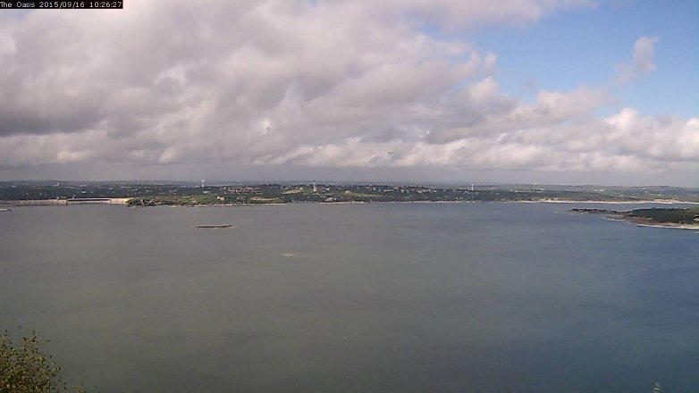 Lake Travis webcam, September 16, 2015 9:35 AM CT