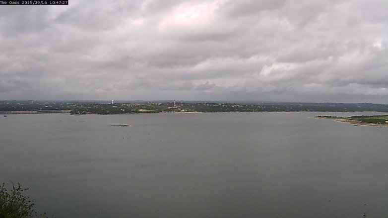 Lake Travis webcam, September 16, 2015 9:55 AM CT