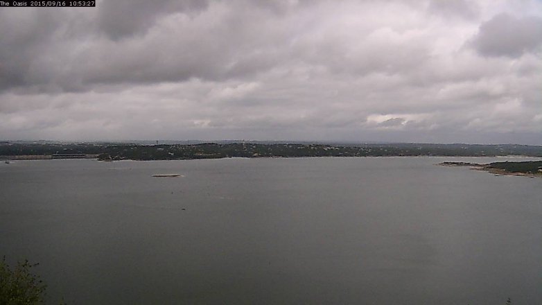 Lake Travis webcam, September 16, 2015 10:00 AM CT
