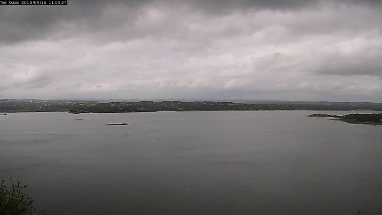 Lake Travis webcam, September 16, 2015 10:10 AM CT