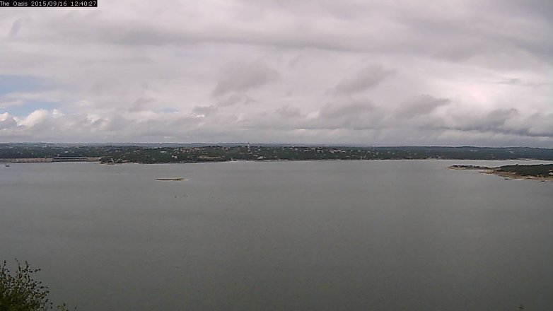 Lake Travis webcam, September 16, 2015 11:45 AM CT