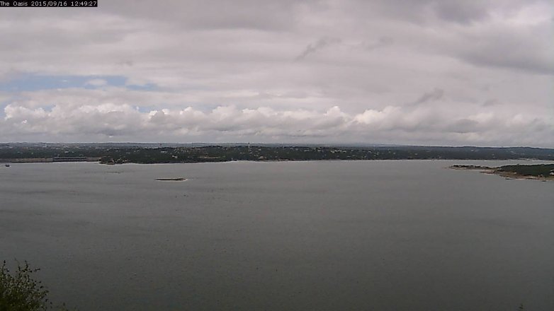 Lake Travis webcam, September 16, 2015 11:55 AM CT
