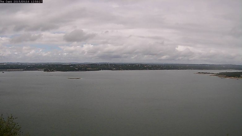 Lake Travis webcam, September 16, 2015 12:05 PM CT