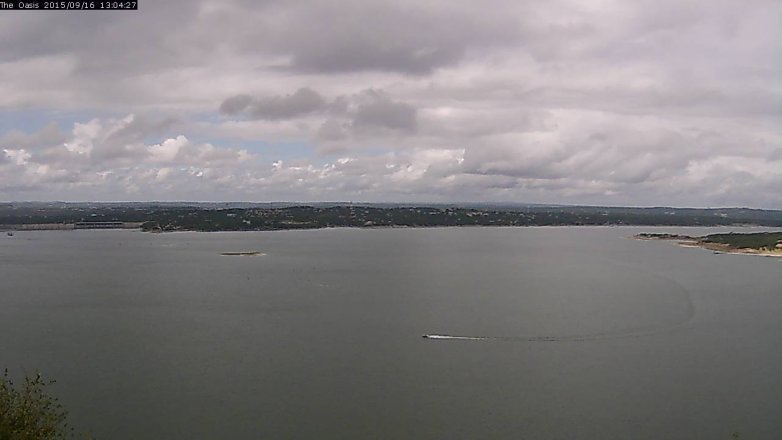 Lake Travis webcam, September 16, 2015 12:10 PM CT