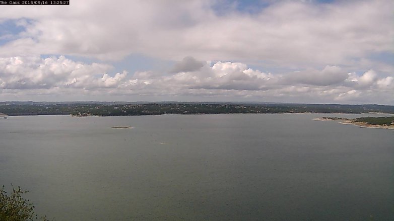 Lake Travis webcam, September 16, 2015 12:30 PM CT