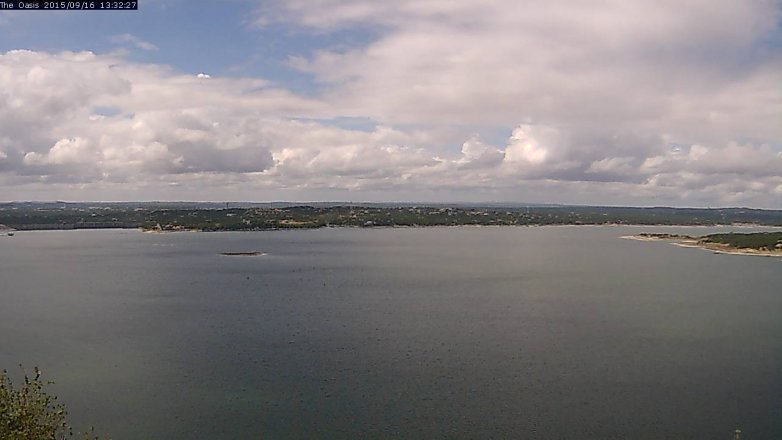 Lake Travis webcam, September 16, 2015 12:40 PM CT
