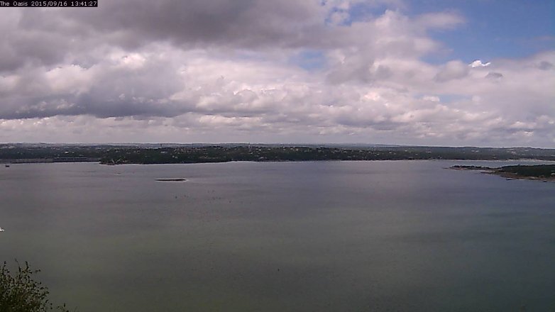Lake Travis webcam, September 16, 2015 12:45 PM CT
