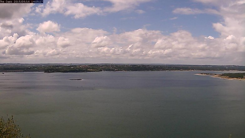 Lake Travis webcam, September 16, 2015 1:10 PM CT
