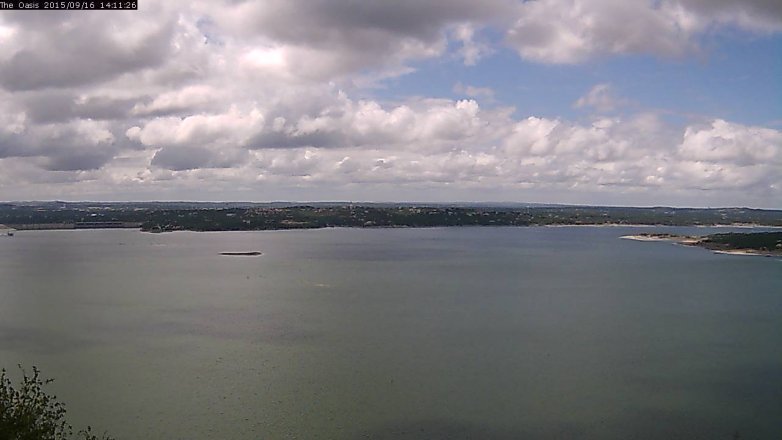 Lake Travis webcam, September 16, 2015 1:15 PM CT