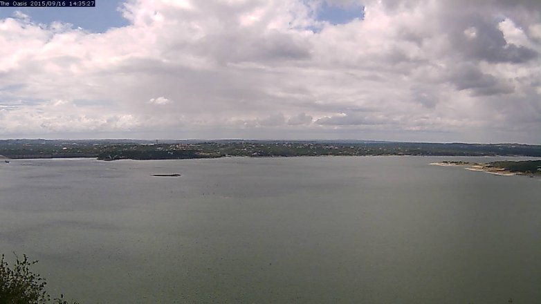 Lake Travis webcam, September 16, 2015 1:40 PM CT