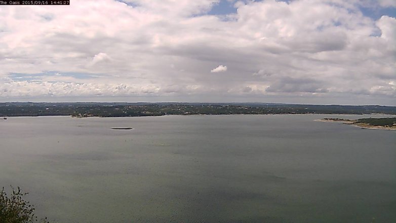 Lake Travis webcam, September 16, 2015 1:45 PM CT