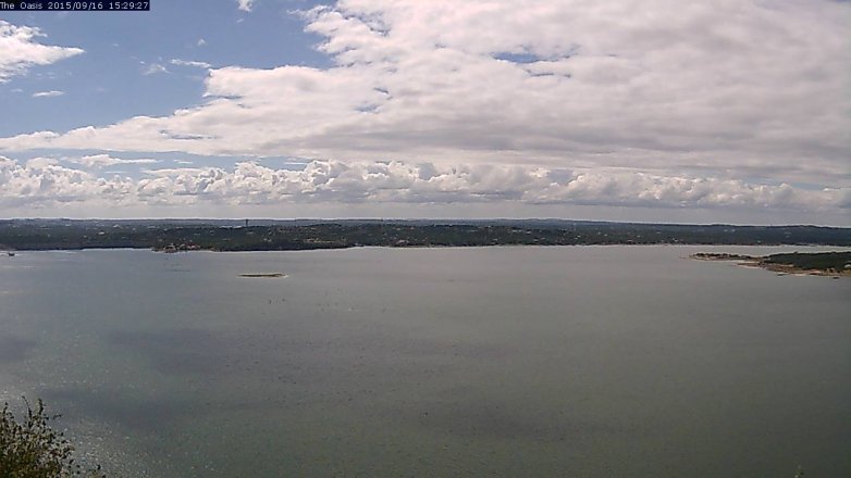 Lake Travis webcam, September 16, 2015 2:35 PM CT