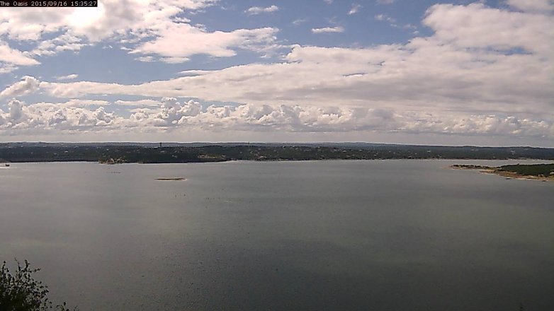 Lake Travis webcam, September 16, 2015 2:40 PM CT