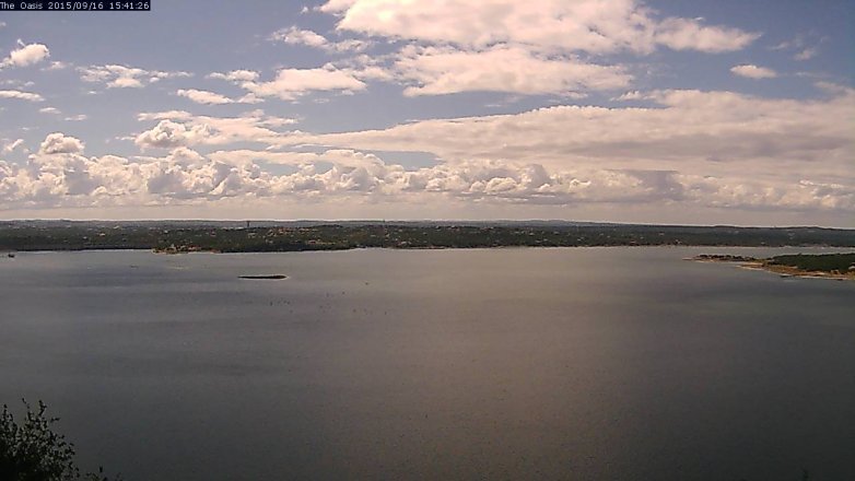 Lake Travis webcam, September 16, 2015 2:45 PM CT