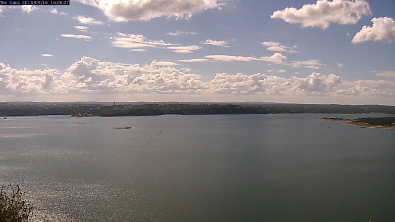 Lake Travis webcam, September 16, 2015 3:15 PM CT