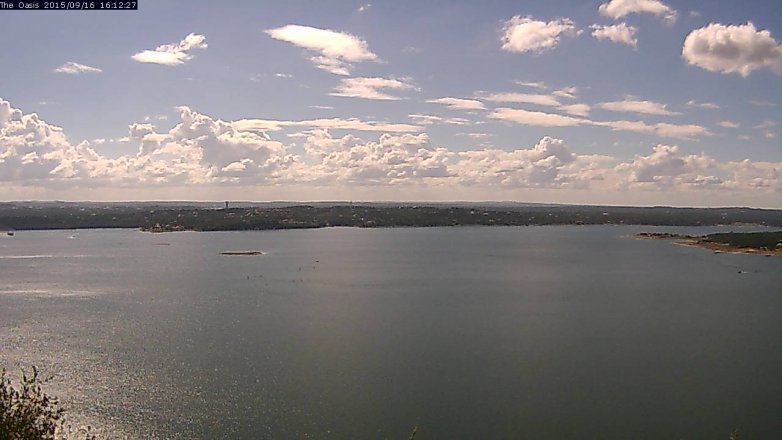 Lake Travis webcam, September 16, 2015 3:20 PM CT
