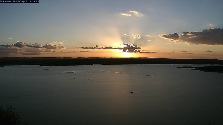 Lake Travis webcam, September 16, 2015 6:30 PM CT
