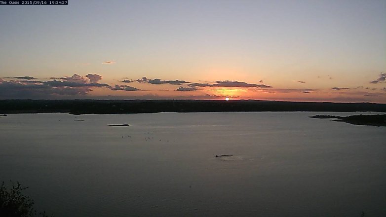 Lake Travis webcam, September 16, 2015 6:40 PM CT