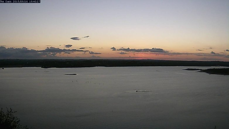 Lake Travis webcam, September 16, 2015 6:45 PM CT