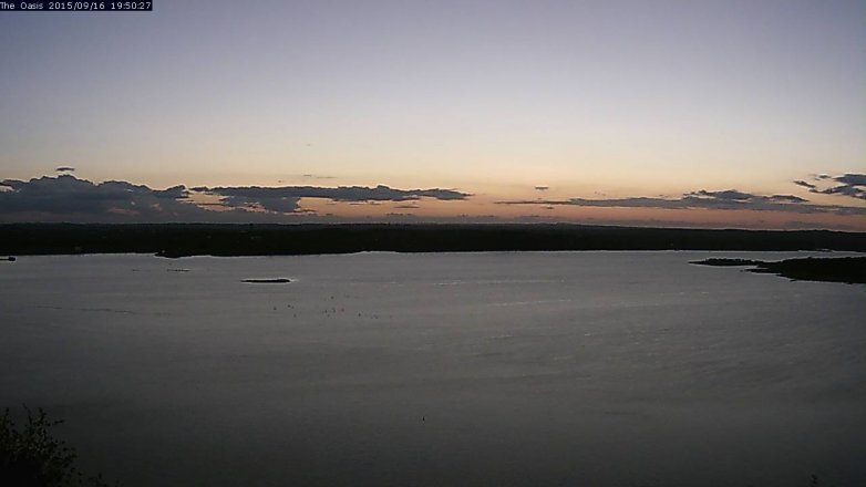 Lake Travis webcam, September 16, 2015 6:55 PM CT