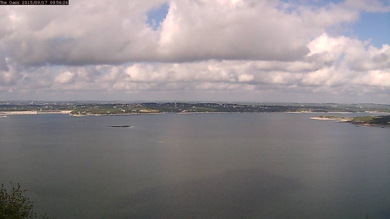 Lake Travis webcam, September 17, 2015 9:05 AM CT