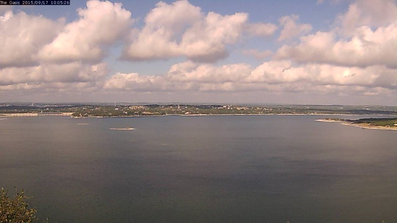 Lake Travis webcam, September 17, 2015 9:10 AM CT