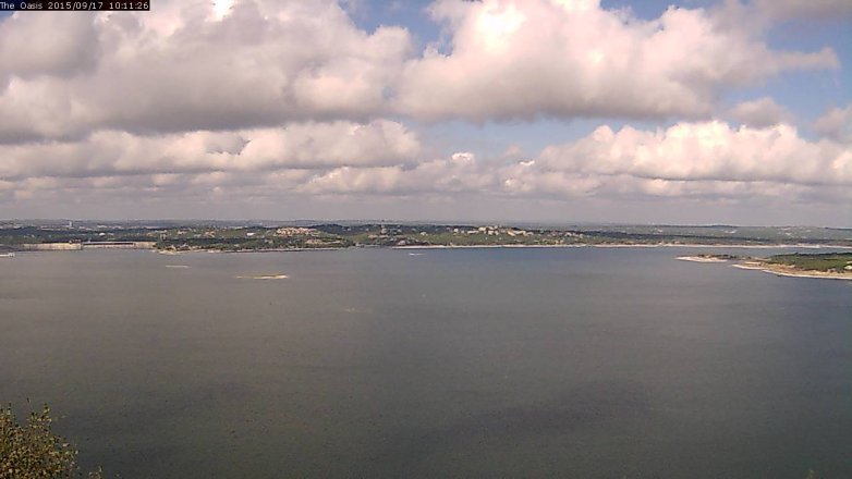 Lake Travis webcam, September 17, 2015 9:20 AM CT