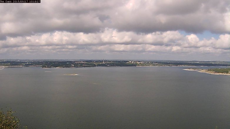 Lake Travis webcam, September 17, 2015 9:25 AM CT