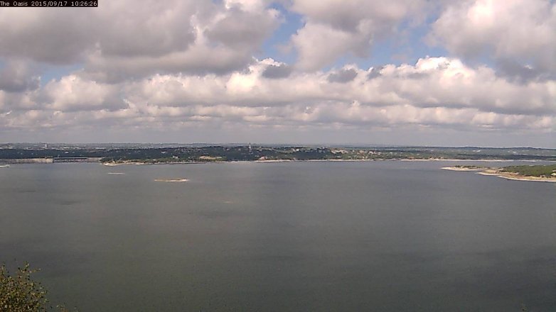 Lake Travis webcam, September 17, 2015 9:30 AM CT