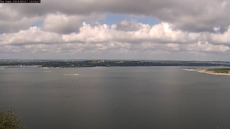 Lake Travis webcam, September 17, 2015 9:40 AM CT