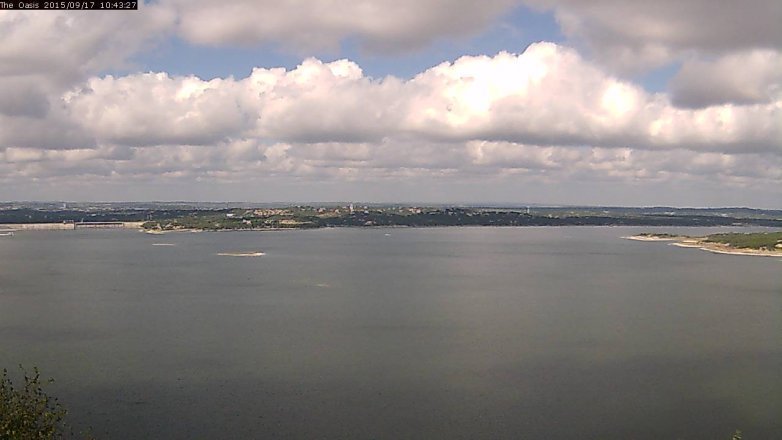 Lake Travis webcam, September 17, 2015 9:50 AM CT