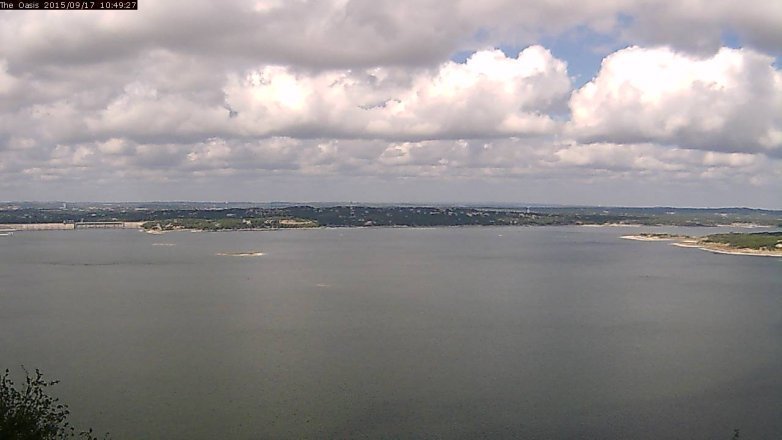 Lake Travis webcam, September 17, 2015 9:55 AM CT