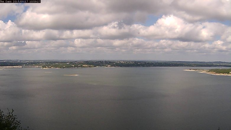 Lake Travis webcam, September 17, 2015 10:05 AM CT