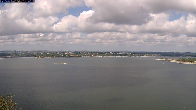 Lake Travis webcam, September 17, 2015 10:10 AM CT