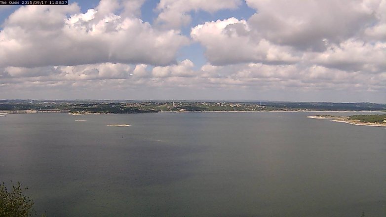 Lake Travis webcam, September 17, 2015 10:15 AM CT