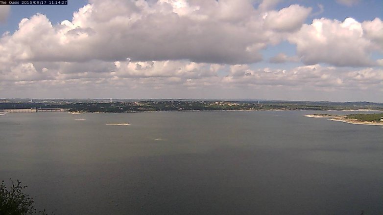 Lake Travis webcam, September 17, 2015 10:20 AM CT