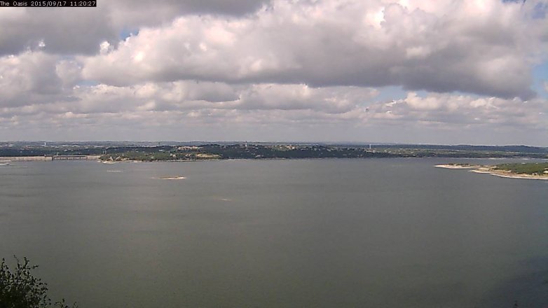 Lake Travis webcam, September 17, 2015 10:25 AM CT