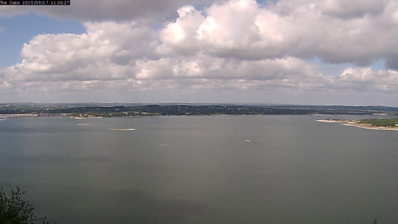Lake Travis webcam, September 17, 2015 10:30 AM CT
