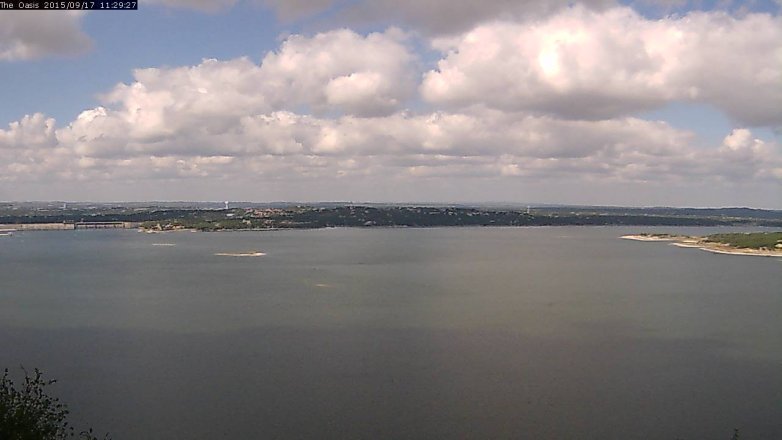 Lake Travis webcam, September 17, 2015 10:35 AM CT