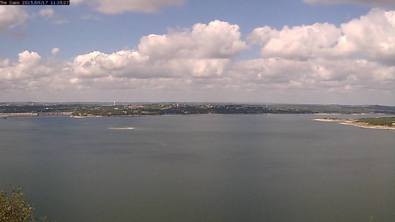 Lake Travis webcam, September 17, 2015 10:40 AM CT
